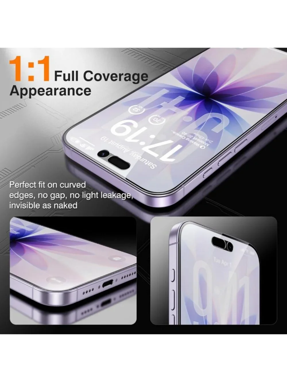 4-Pack Privacy Screen Protector for iPhone 17, 9H Hardness, Bubble-Free Install